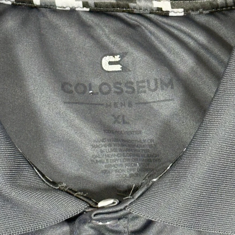 Colosseum LSU Tigers Polo Shirt XL OHT‎ USA Flag Performance Gray NCAA Football